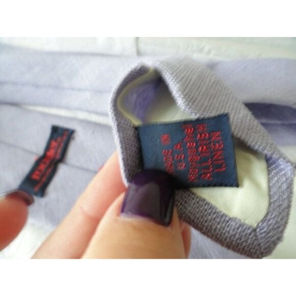 Vintage Men’s ROOSTER Tie Lavender 100% Moygashel All Irish Linen Made In USA - Picture 4 of 5
